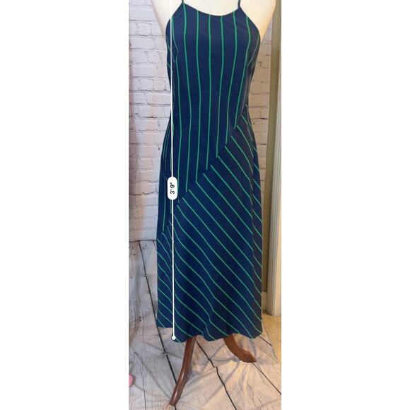 Rowing Blazers Slip Diagonal Stripe Midi Dress -Women's Small New - Picture 8 of 9